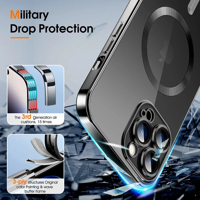 Luxury Magnetic Plating Case For iPhone