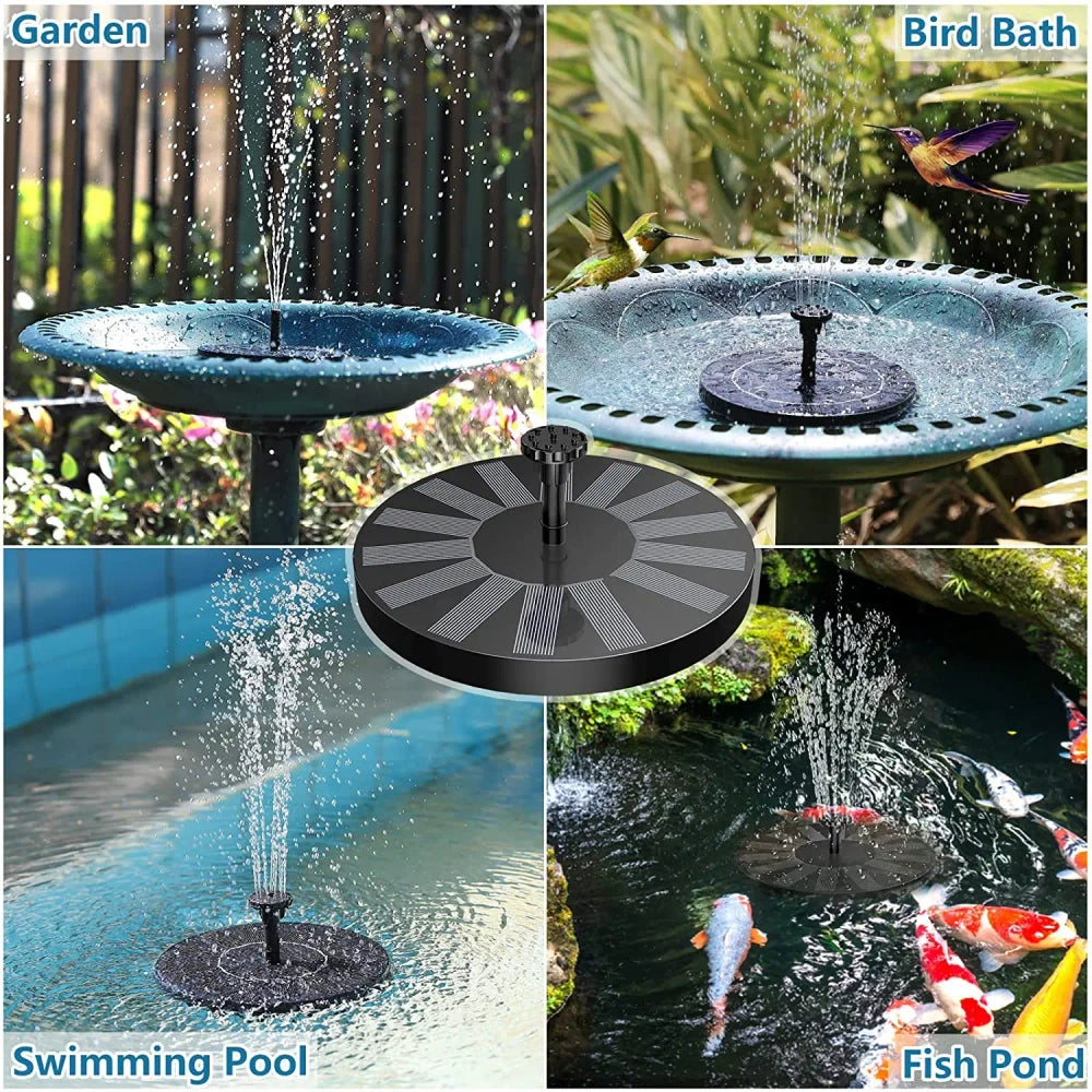 Solar Powered Floating Water Fountain