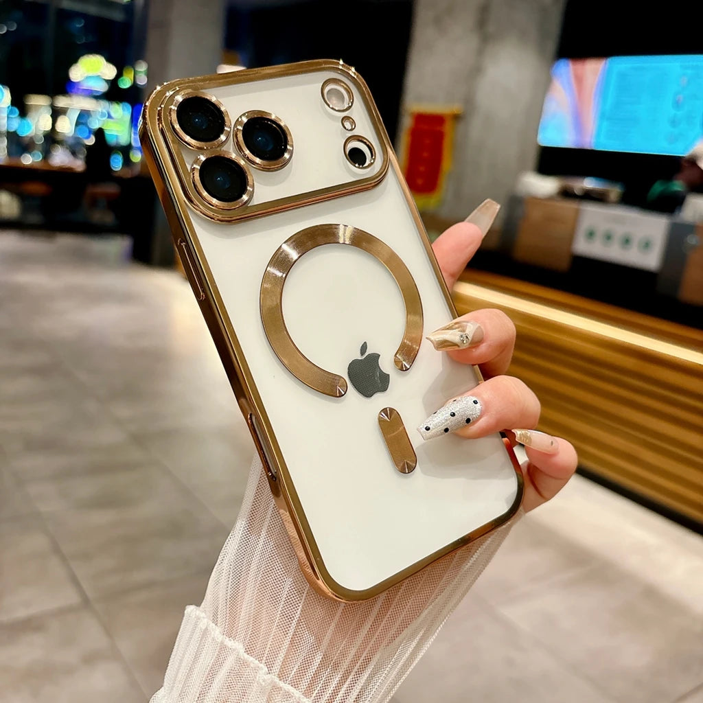 Luxury Magnetic Plating Case For iPhone