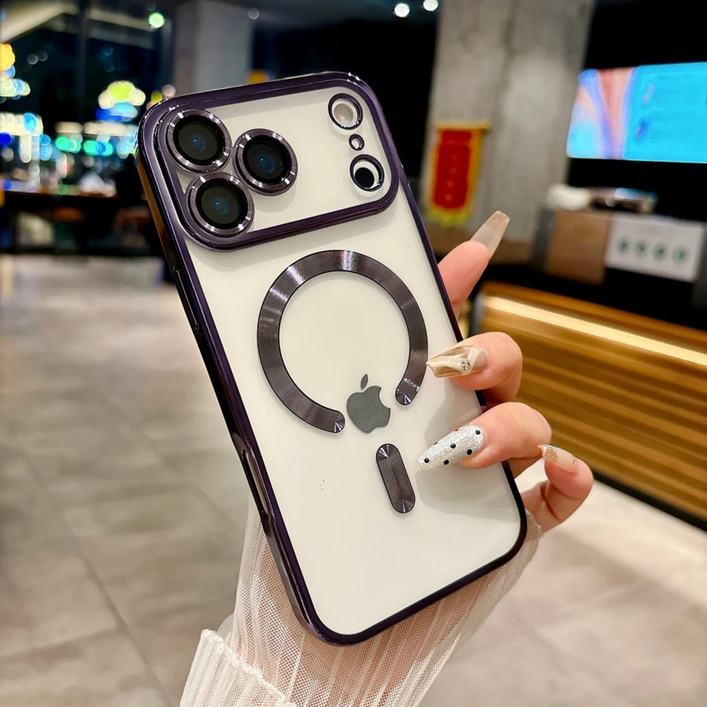 Luxury Magnetic Plating Case For iPhone
