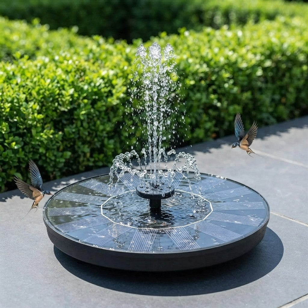 Solar Powered Floating Water Fountain