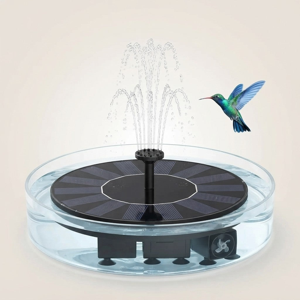 Solar Powered Floating Water Fountain