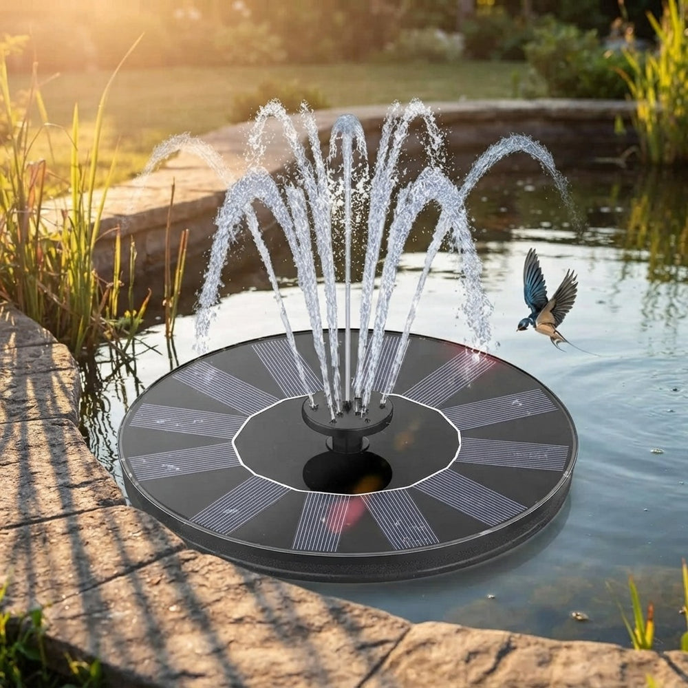Solar Powered Floating Water Fountain