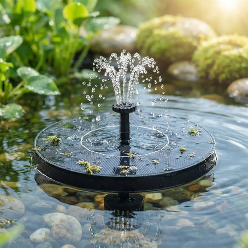 Solar Powered Floating Water Fountain